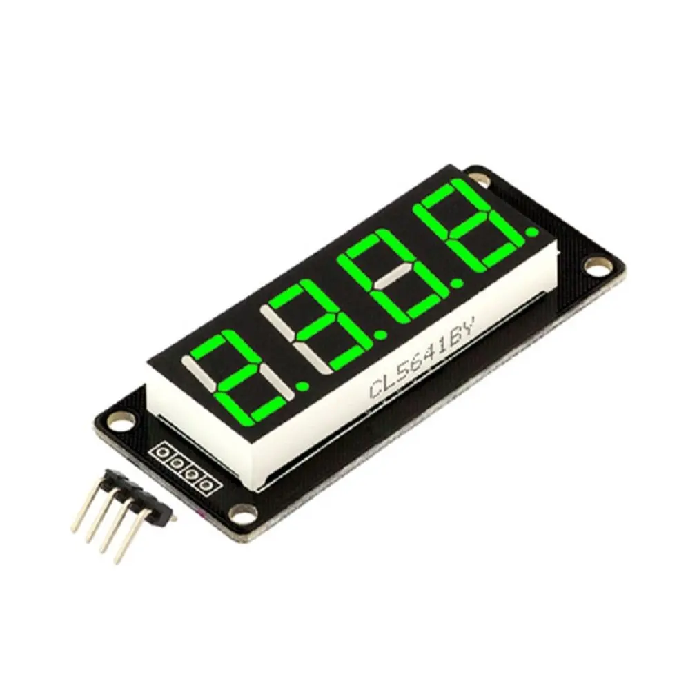 0,56 дюйма Модель TM1637, 4-битный цифровой 7-сегментный индикатор времени, ламповые светодиодные часы Anzeige с ламповым дисплеем, модуль аксессуаров - 1