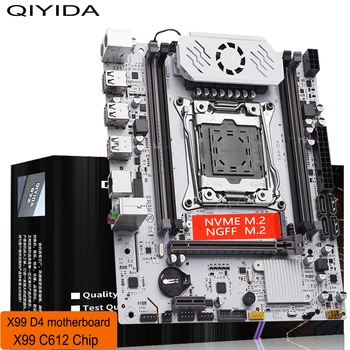Материнская плата QIYIDA X99 D4 LGA 2011 3 со слотом M.2 Поддерживает память X99 C612chip DDR4 SATA3.0 USB3.0 PCI16X