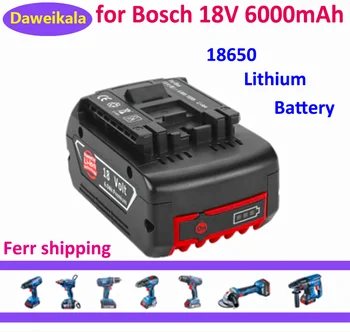 2023 Новое Зарядное Устройство для Электродрели Bosch 18V 6000mAh Литий-ионный Аккумулятор BAT609, BAT609G, BAT618, BAT618G, BAT614 charger18650