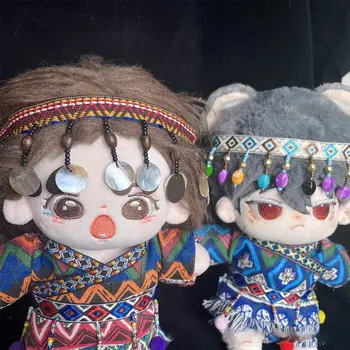 Хлопковая кукольная одежда в китайском стиле 10/15/20 см, костюмы для кукол 1/12 BJD, платья с повязкой на голову, одежда для кукол своими руками, подарки для девочек