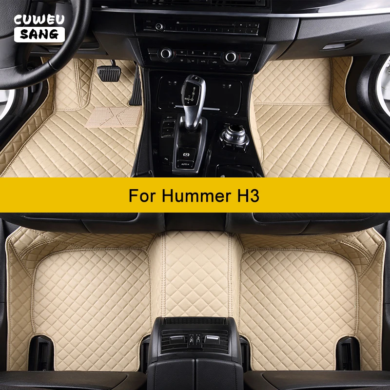 Автомобильные коврики CUWEUSANG на заказ для Hummer H3, автоаксессуары, коврик для ног - 0